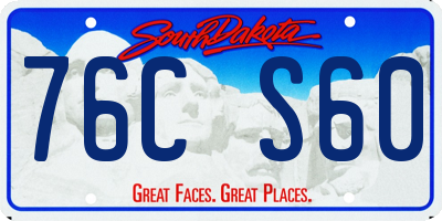 SD license plate 76CS60