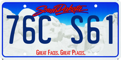 SD license plate 76CS61