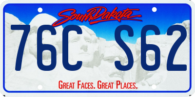 SD license plate 76CS62