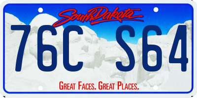 SD license plate 76CS64