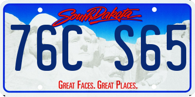 SD license plate 76CS65