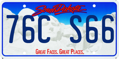 SD license plate 76CS66