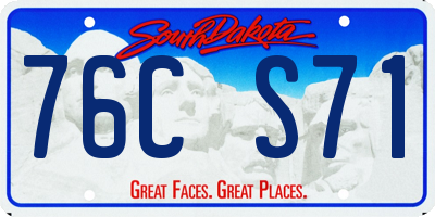SD license plate 76CS71
