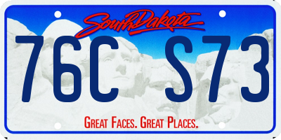 SD license plate 76CS73