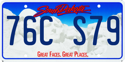 SD license plate 76CS79