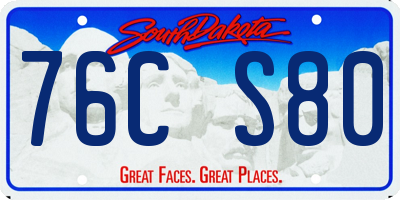 SD license plate 76CS80