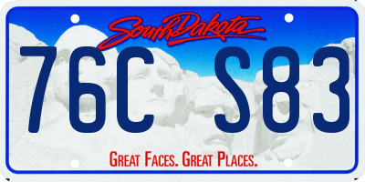 SD license plate 76CS83