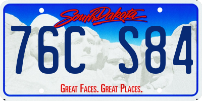 SD license plate 76CS84