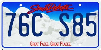 SD license plate 76CS85