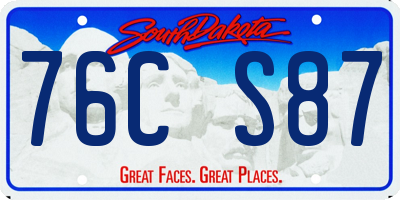 SD license plate 76CS87