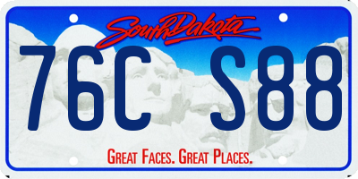 SD license plate 76CS88