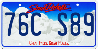SD license plate 76CS89