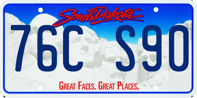 SD license plate 76CS90