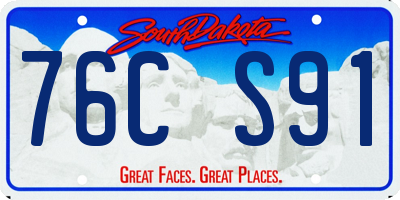 SD license plate 76CS91