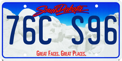 SD license plate 76CS96