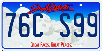 SD license plate 76CS99