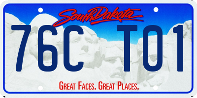 SD license plate 76CT01