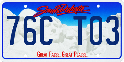 SD license plate 76CT03