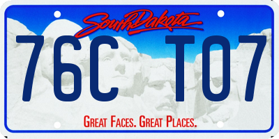 SD license plate 76CT07