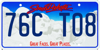 SD license plate 76CT08