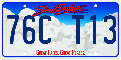 SD license plate 76CT13