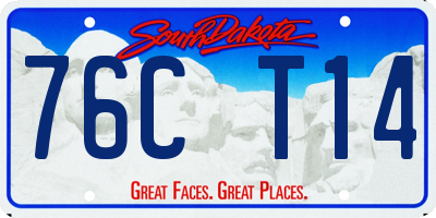 SD license plate 76CT14