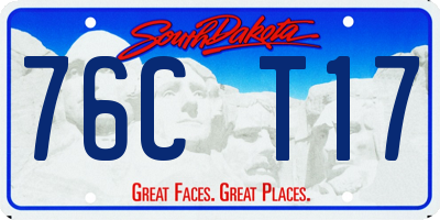 SD license plate 76CT17