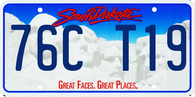 SD license plate 76CT19