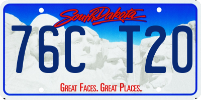 SD license plate 76CT20
