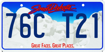 SD license plate 76CT21