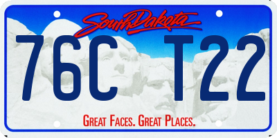 SD license plate 76CT22