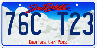 SD license plate 76CT23