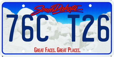 SD license plate 76CT26