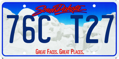 SD license plate 76CT27