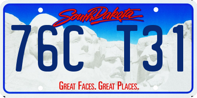 SD license plate 76CT31