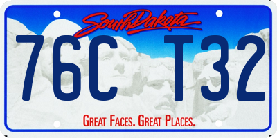 SD license plate 76CT32