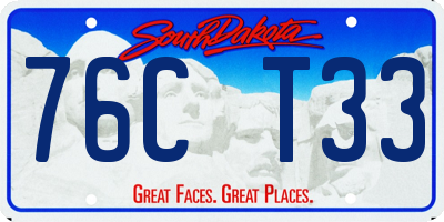 SD license plate 76CT33