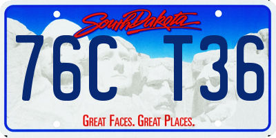SD license plate 76CT36