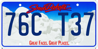 SD license plate 76CT37