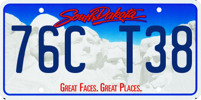 SD license plate 76CT38