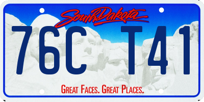 SD license plate 76CT41