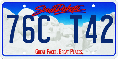 SD license plate 76CT42