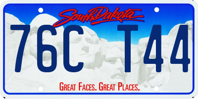 SD license plate 76CT44