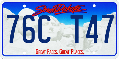 SD license plate 76CT47