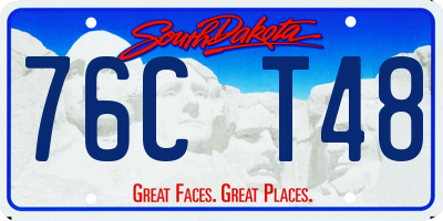 SD license plate 76CT48