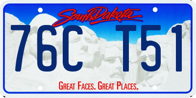 SD license plate 76CT51