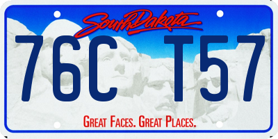 SD license plate 76CT57