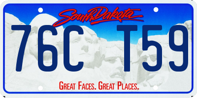 SD license plate 76CT59