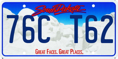 SD license plate 76CT62