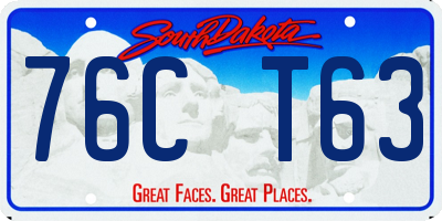 SD license plate 76CT63